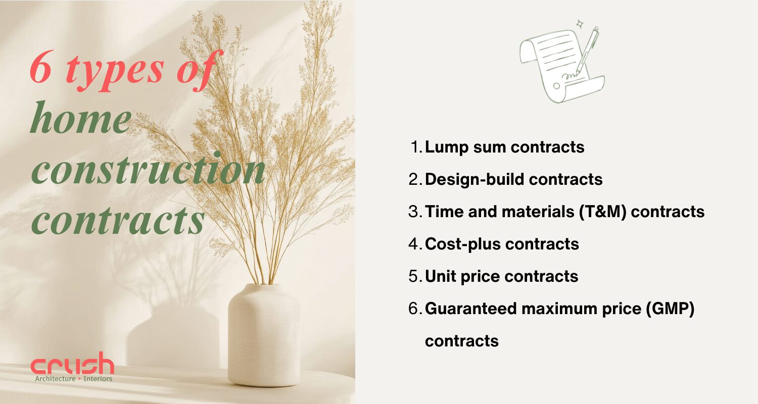 Types of home construction contracts